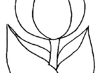 320x240 Tulip Drawings Free Tulip Nature Printable Coloring Pages