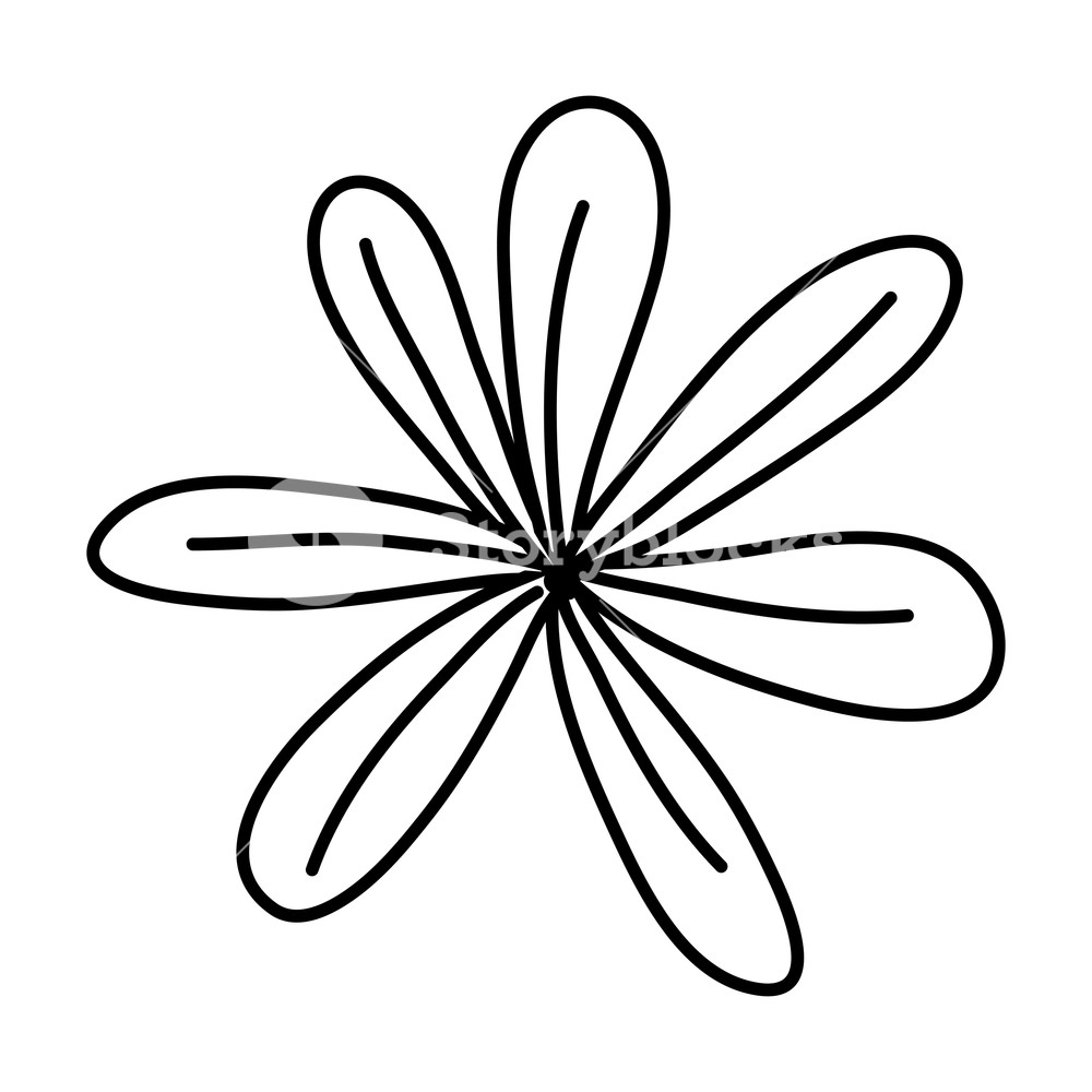 1000x1000 Line Nature Beauty Flower Exotic Style Vector Illustration Royalty