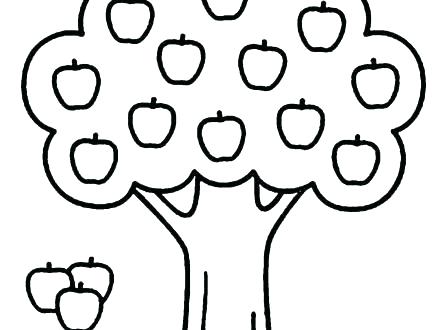 440x330 Coloring Pages Apple Tree Coloring E Pages