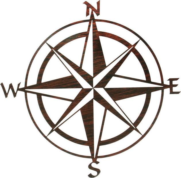 630x619 Nautical Compass Rose Nautical Relief Metal Wall Art