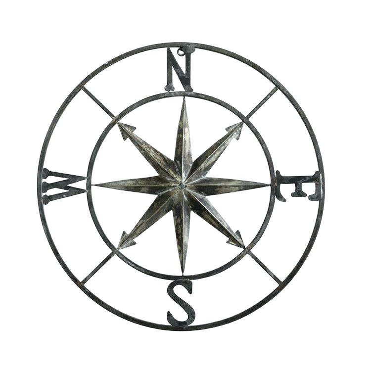 750x750 Nautical Compass Rose Wall Decor Inch Round Metal Art