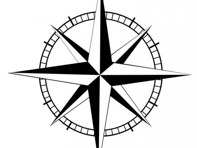 640x480 Nautical Star Drawing With Outline
