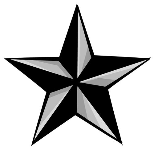 500x485 Nautical Star Outline