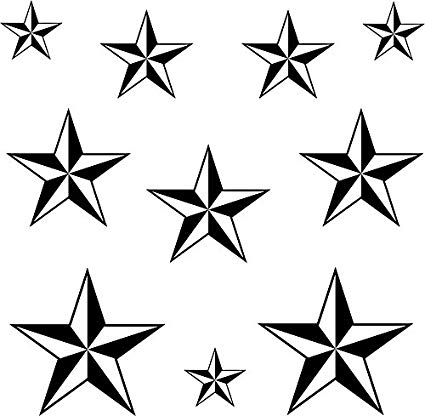 425x416 Ick Vinyl Nautical Star Set Sticker Decal Car Bumper