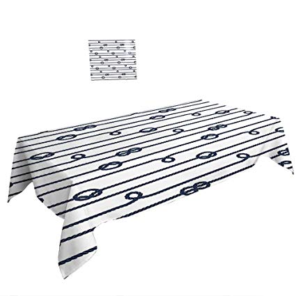 425x425 Warm Family Durable Polyeste Tablecloth Navy Ship Boat