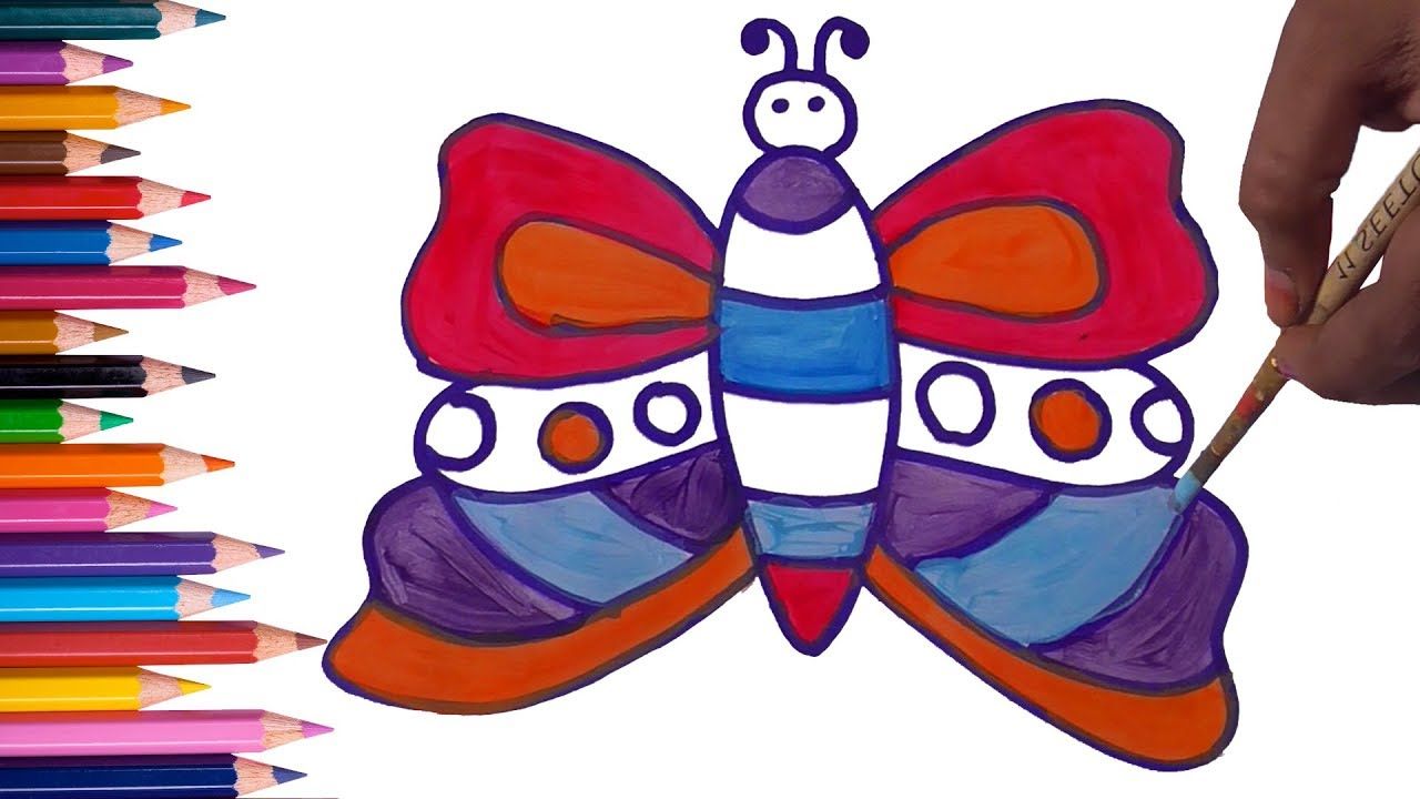 1280x720 How To Draw Butterfly Drawing Step