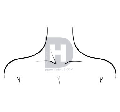 382x358 How To Draw A Neck, Step