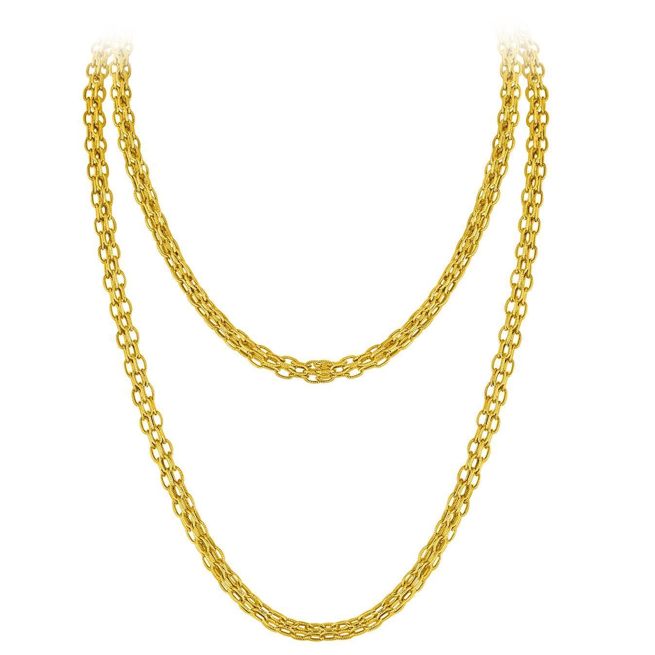 1348x1348 Tiffany And Co Estate Gold Chain Necklace For Sale