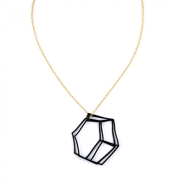 600x600 Two Geometric Drawings On A Chain Necklace