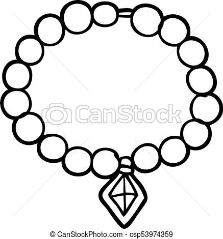 437x470 Cartoon Pearl Necklace