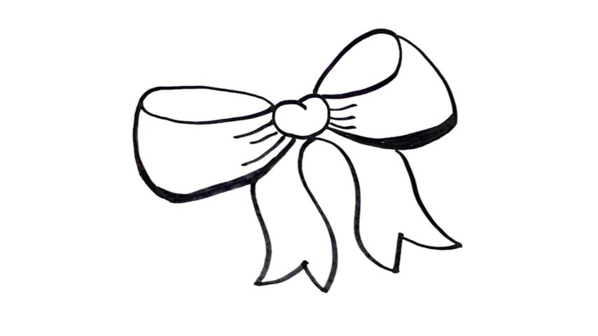 854x480 How To Draw A Bow Tie