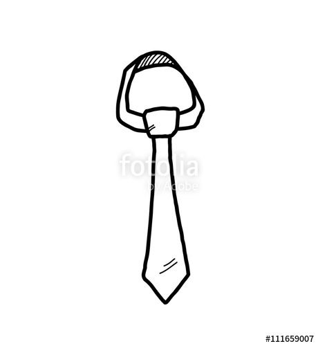 460x500 Tie Doodle, A Hand Drawn Vector Doodle Illustration Of A Tie