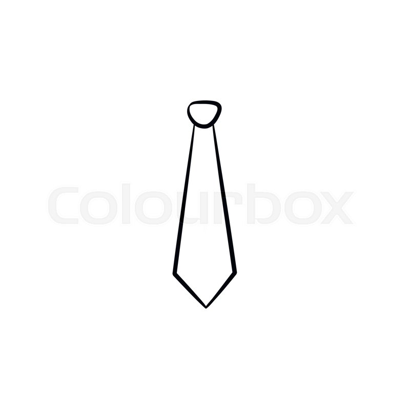 800x800 Tie Hand Drawn Outline Doodle Vector Stock Vector Colourbox