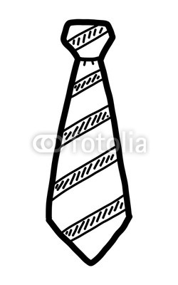 250x400 Necktie Cartoon Vector And Illustration, Black And White, Hand