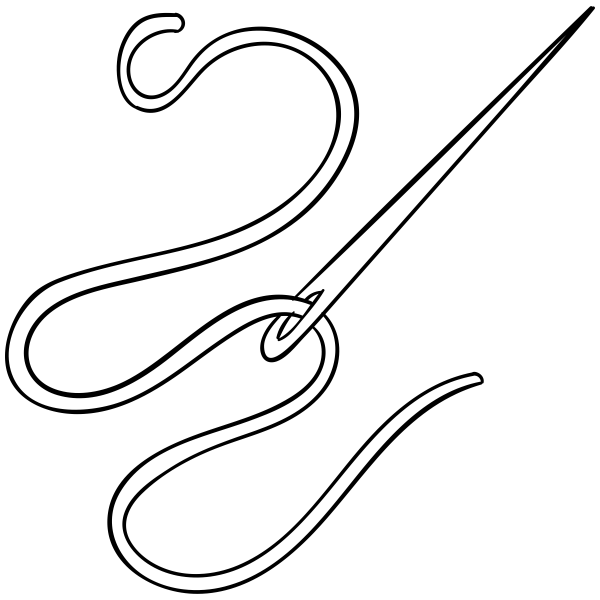 600x600 Needle And Thread Craft Stamp