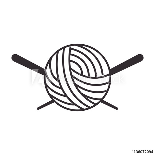 500x500 Thread Ball And Needle Icon Vector Illustration Design