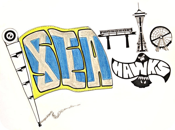 600x447 Space Needle Drawings Fine Art America