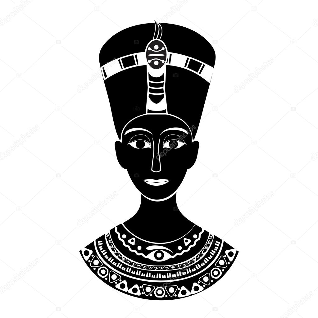 1024x1024 Nefertiti Drawing Silhouette For Free Download