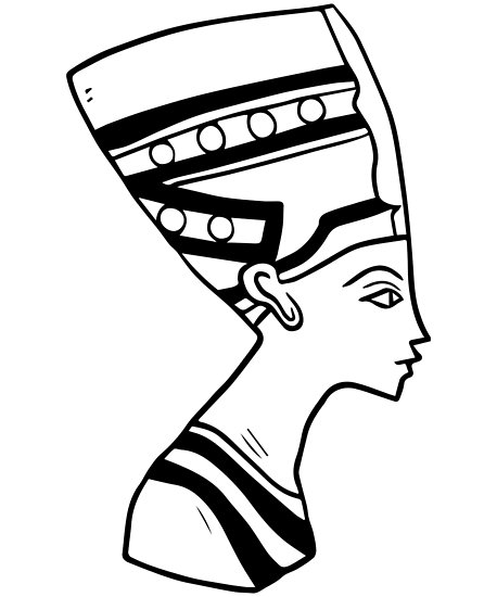 458x550 Queen Nefertiti Black Posters
