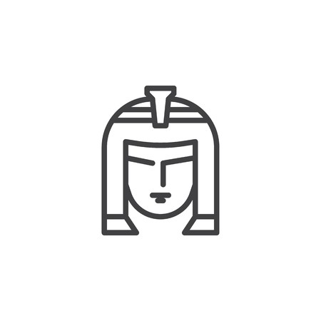 450x450 Cleopatra Portrait Outline Icon Linear Style Sign For Mobile
