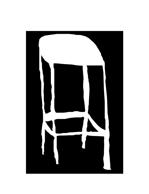 612x792 Negative Space Stool Drawing