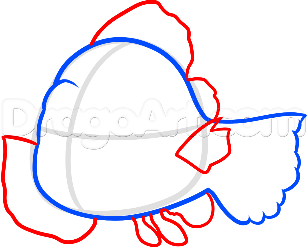 1045x840 How To Draw Nemo From Finding Dory, Step