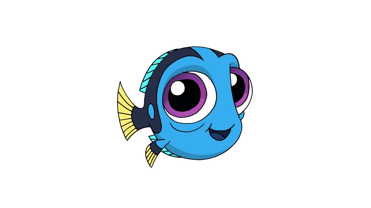 1280x720 dory clipart new how to draw baby dory and nemo easy step