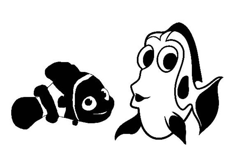 794x567 diy dory and nemo vinyl decal car window decal laptop decal etsy