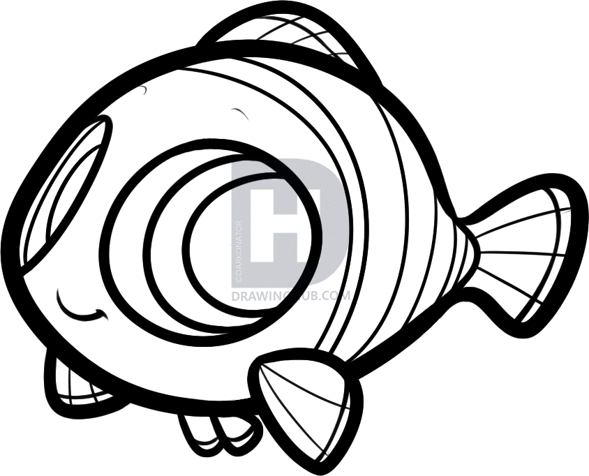 844x682 How To Draw Chibi Nemo, Finding Nemo, Step