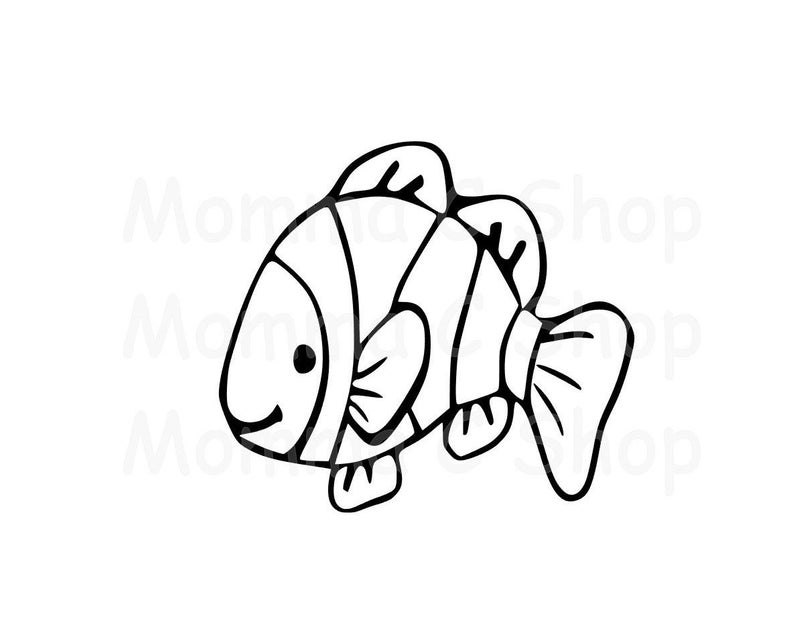 794x631 Clownfish Nemo Fish Instant Digital Download Cutting Etsy