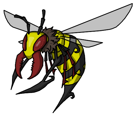 456x399 Collection Of Free Wasp Drawing Neo Traditional Download On Ui Ex