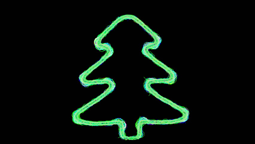 852x480 Continuous Line Drawing Colorful Neon Stock Footage Video