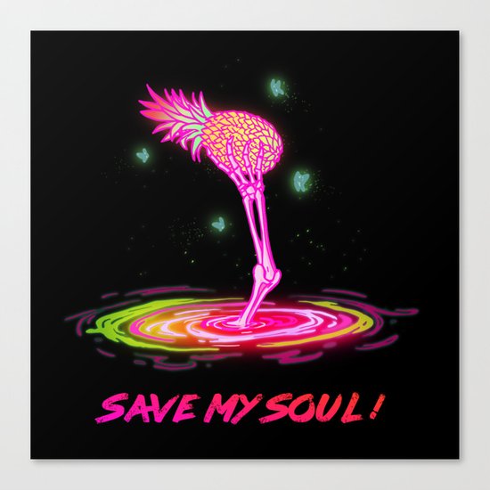 550x550 Save My Soul Neon Tropical Pineapple Skeleton Illustration Tumblr