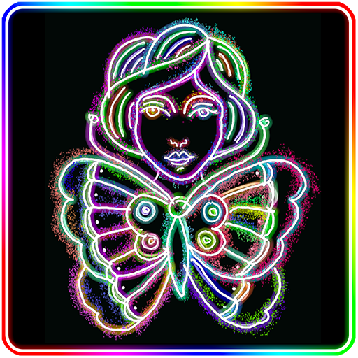 512x512 Doodley Doodle Art Drawing Painting Neon Paint