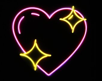 340x270 Heart Neon Sign Etsy