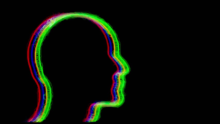 852x480 Continuous Line Drawing Colorful Neon Stock Footage Video