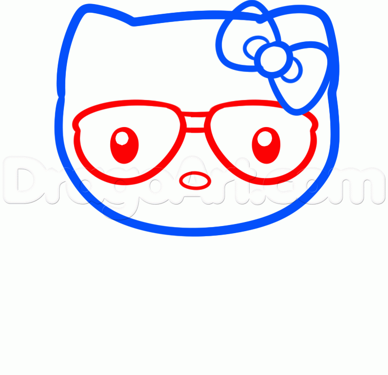760x735 Draw Nerd Hello Kitty, Step