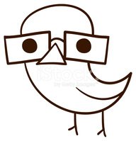 192x199 Nerd Bird Drawing Stock Vectors