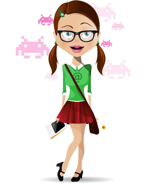 594x746 Nerd Girl Clipart Collection