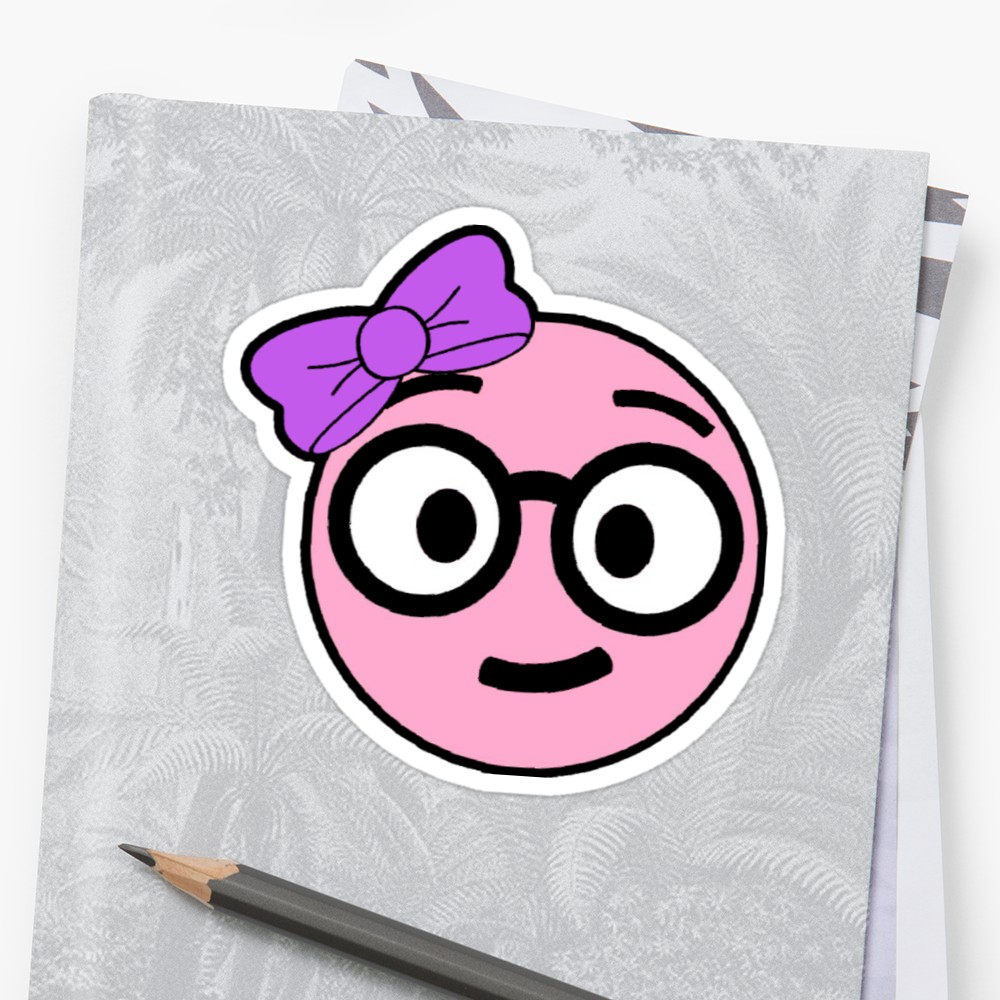 1000x1000 Nerdy Girl Emoji Sticker