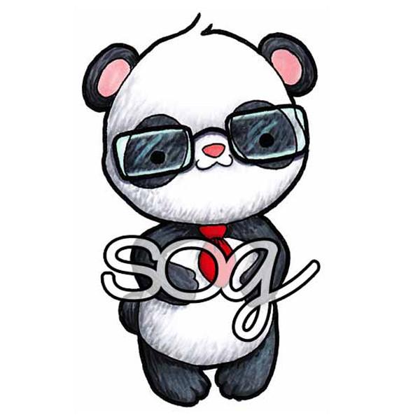 600x600 Panda Nerd Digi Stamp Some Odd Girl Stamps Someoddgirl