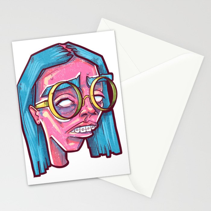 700x700 Nerd Girl Stationery Cards