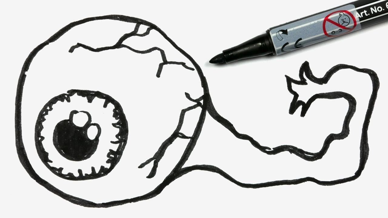 1280x720 My Dark Side Eyeball Drawing, Simple Doodles