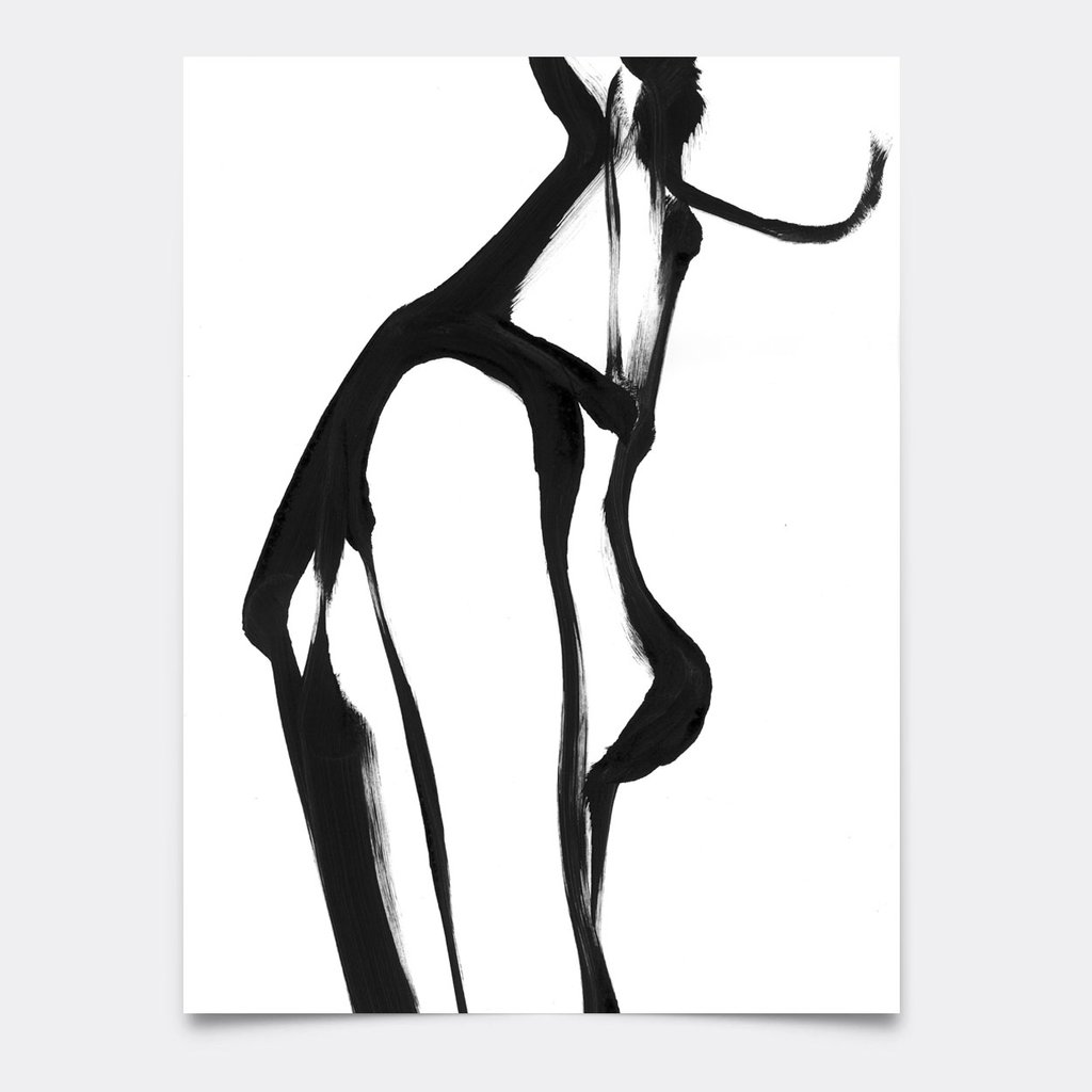1024x1024 Abstract Painting Of A Woman Figure Poster Print Sodoma Art Shop
