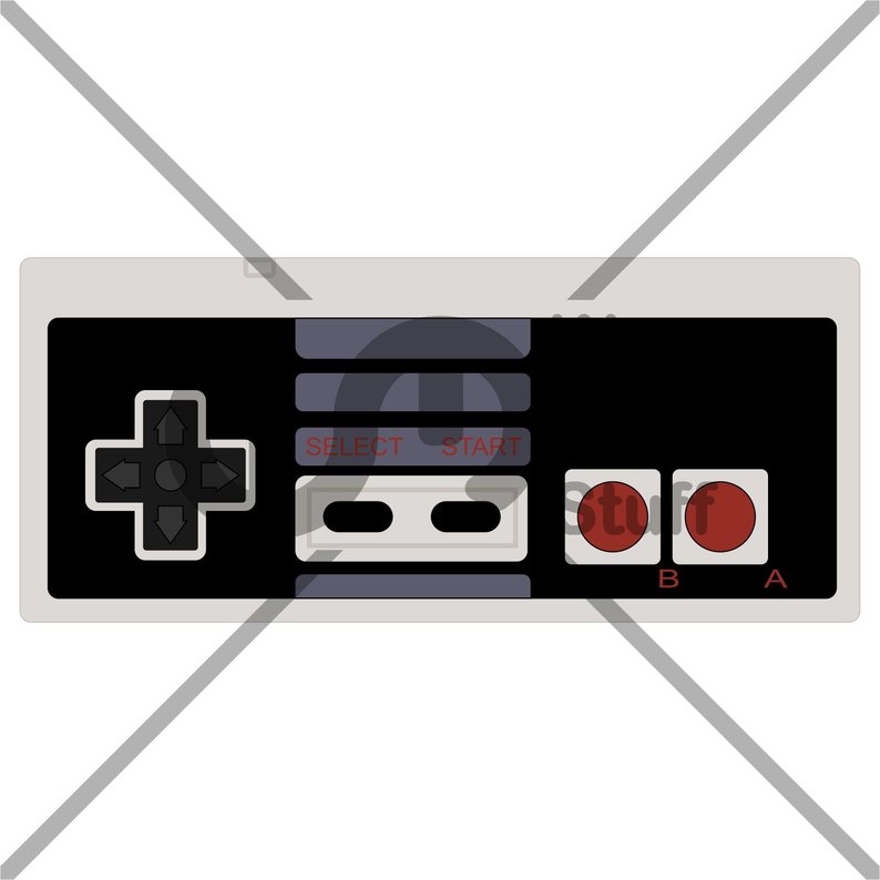 794x794 Nintendo Nes Controller Vector Etsy