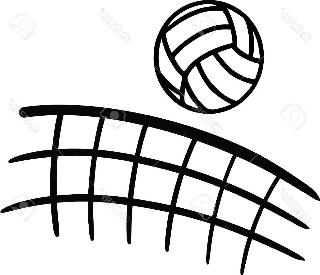 1300x1115 Hd Volleyball Net Sketch Vector Pictures Free Vector Art, Images