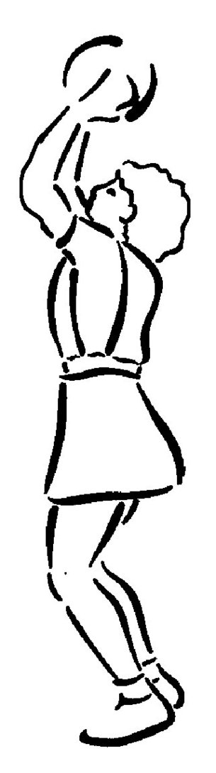 305x1090 Netball Silhouette