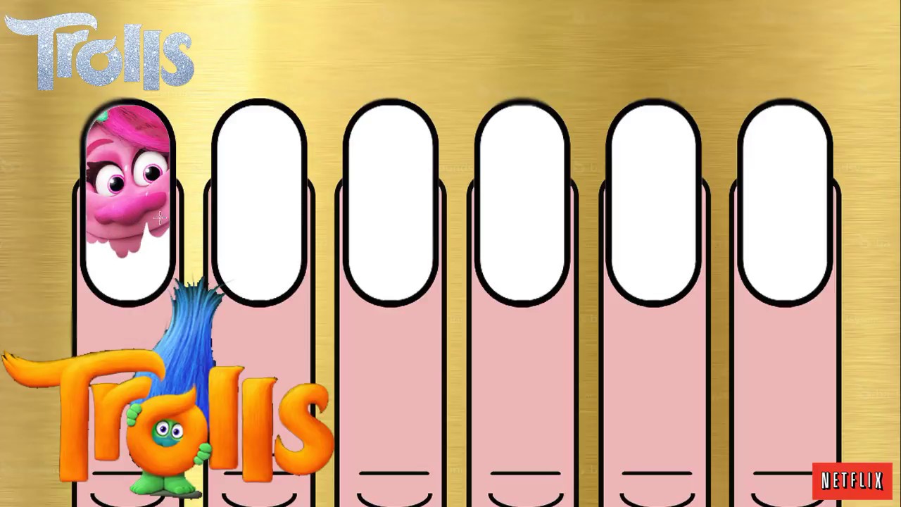 1280x720 Nail Art Colors For Girls Trolls Netflix Drawing Nails