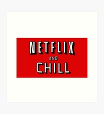 210x230 Netflix And Chill Drawing Art Prints Redbubble