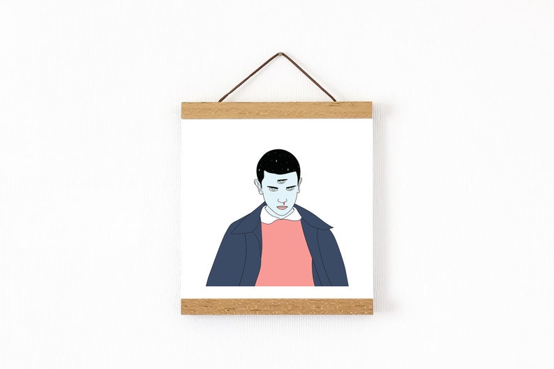 794x529 stranger things art print eleven tv netflix etsy